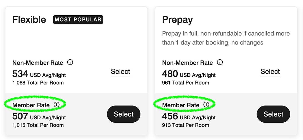 hotel direct member booking