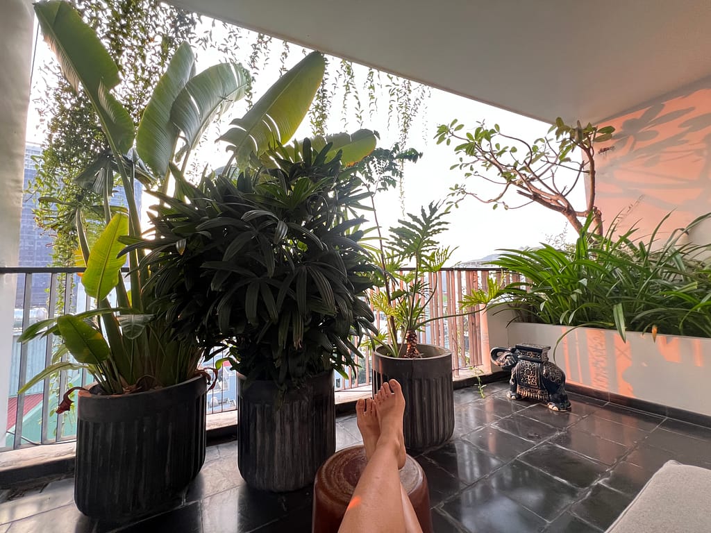 Le Mint hotel junior suite balcony