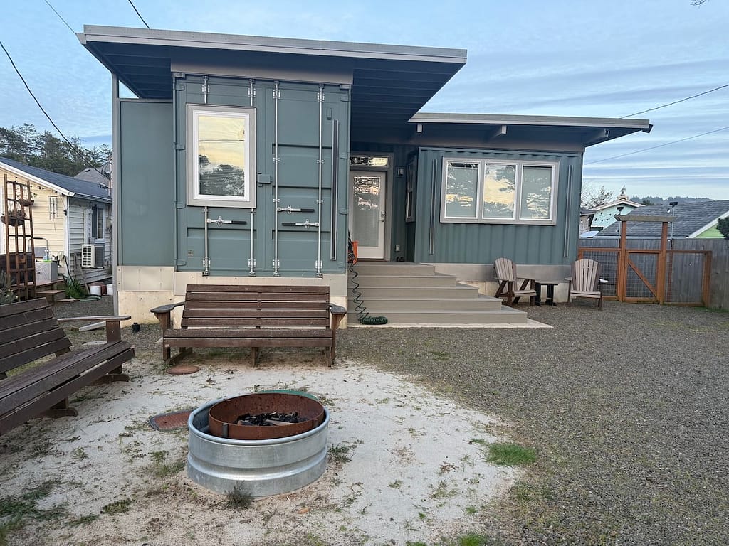 pacifc city oregon coast shipping container beach rental dog friendly