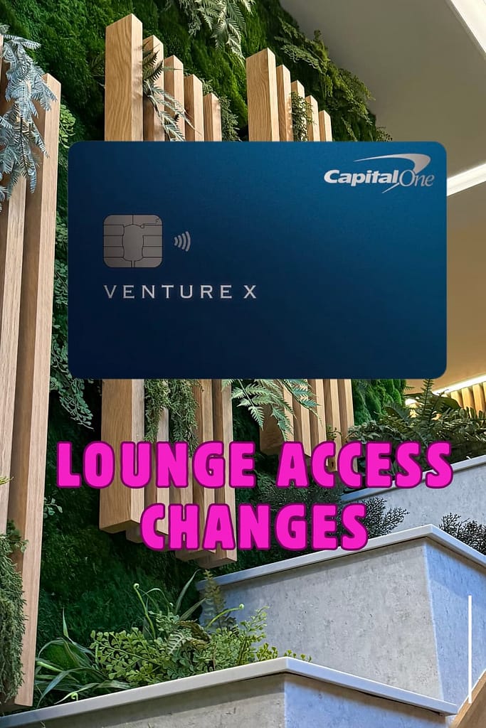 credit card over background of pdx airport