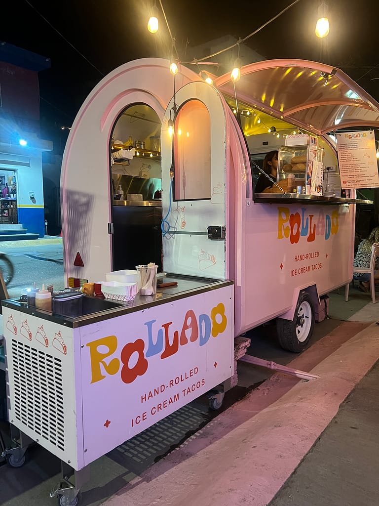 Rollado hand-rolled ice cream tacos cart sayulita mexico nayarit