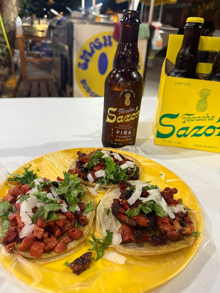 Al pastor tacos and Tepache, San Pancho Nayarit Mexico best al pastor best tacos san pancho