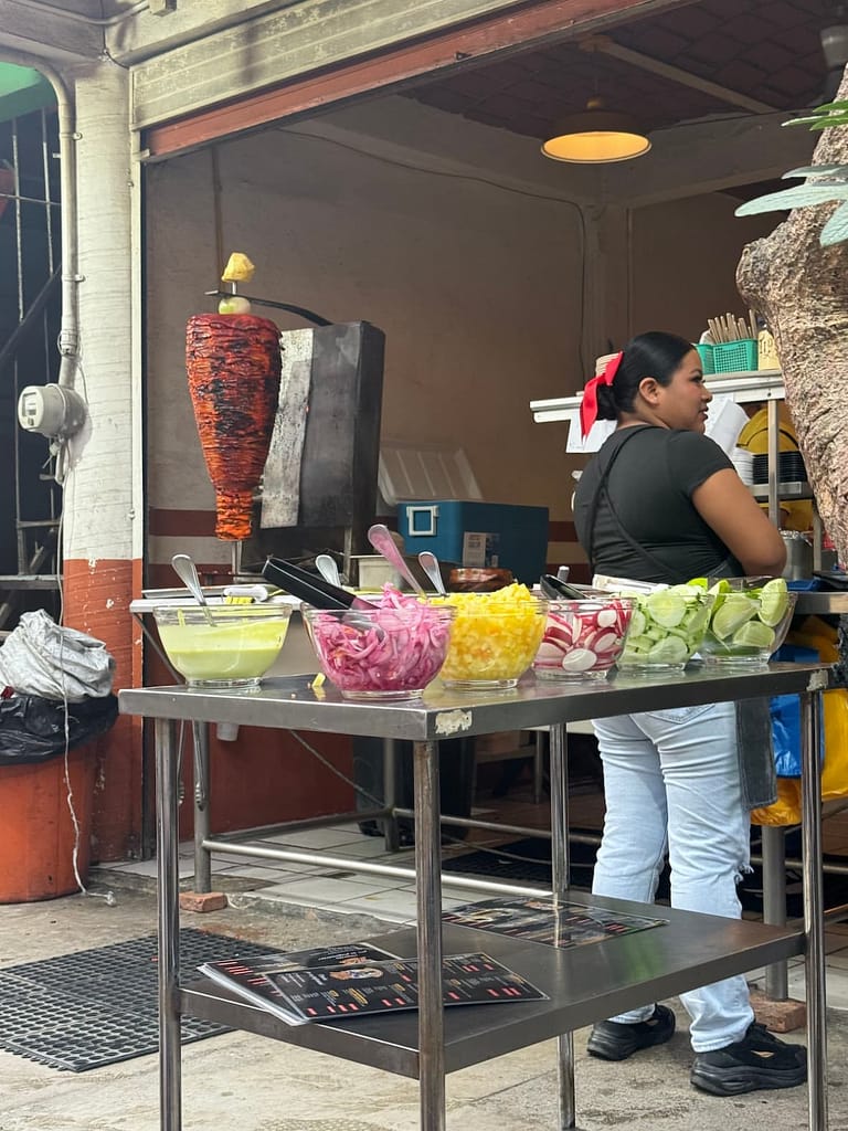 San pancho taqueria al pastor el diaz meat on spit