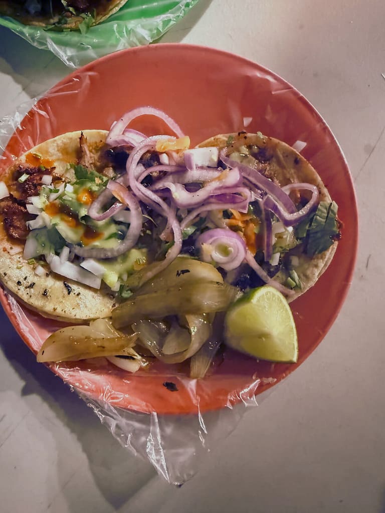 al pastor tacos in san pancho mexico el patron tacos