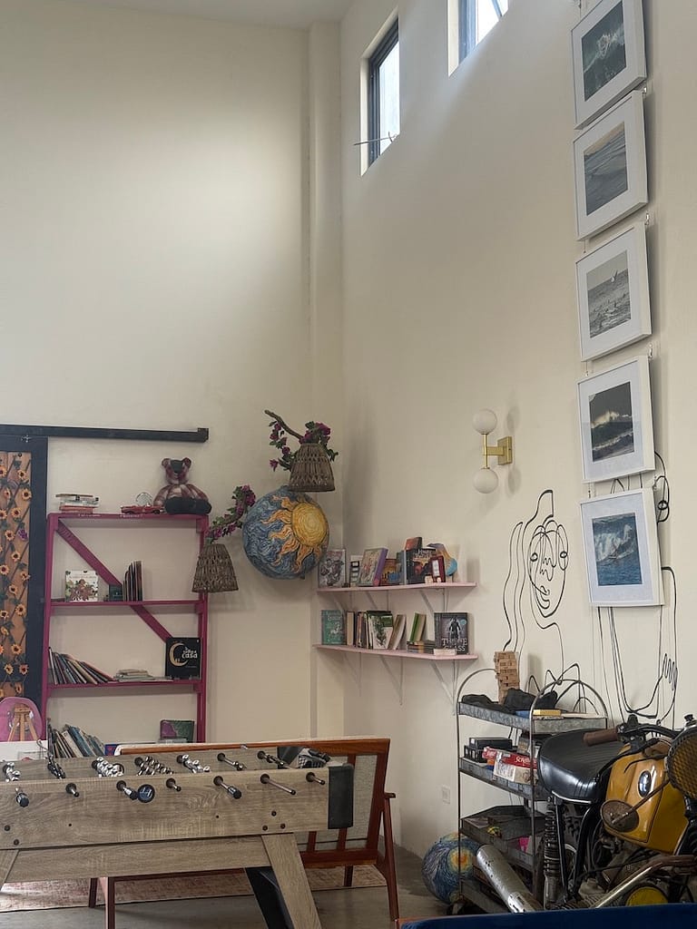 inside uvas u hojas cafe inside So Far So Good Hotel El pescadero baja sur