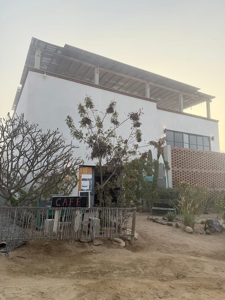 exterior uvas u hojas cafe inside So Far So Good Hotel El pescadero baja sur