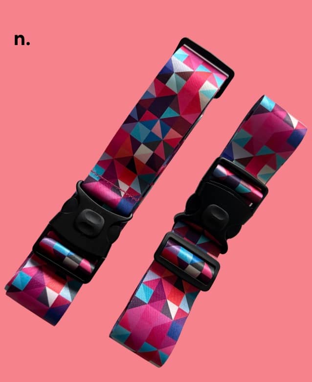 luggage straps pink